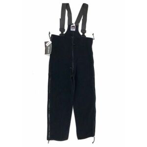 NWT Polartec overalls multi zipper adjustable suspender bibs Mens XL Long black